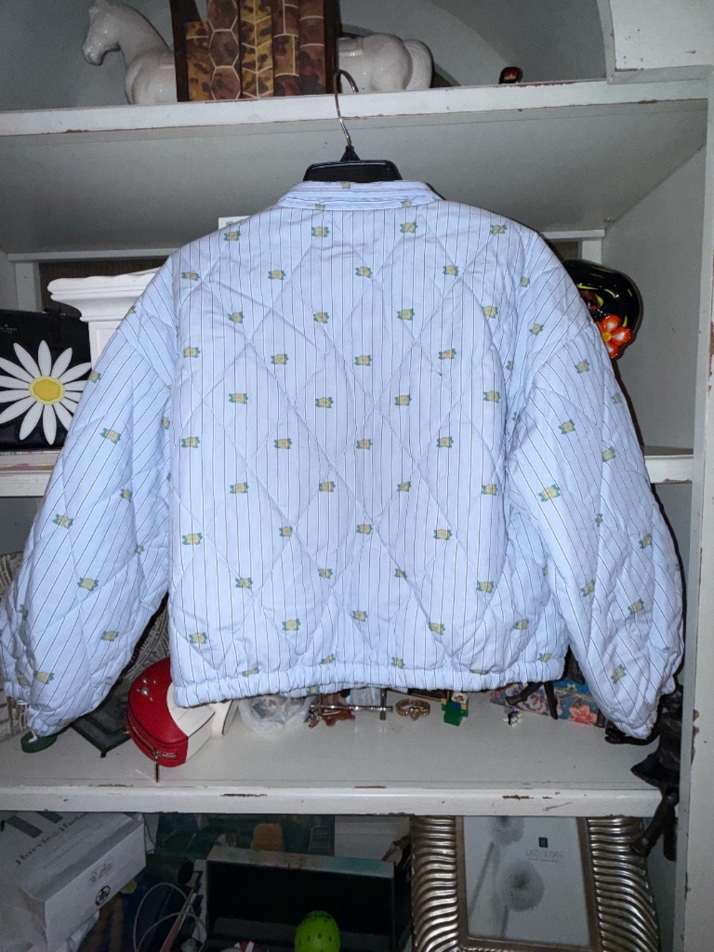 The Tiny Big Sister sz 36 oversized quilted cotton jacket floral mini flowers - Picture 7 of 7